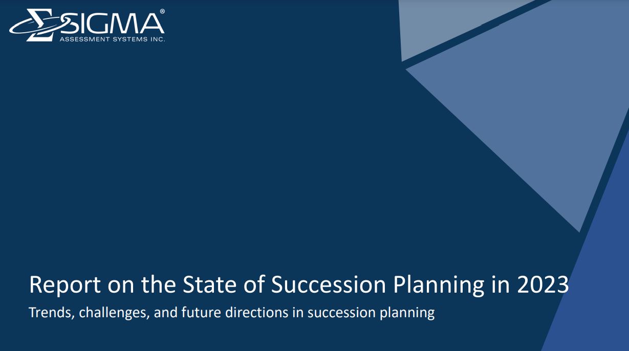 Cover of SIGMA’s Report on the State of Succession Planning in 2023.