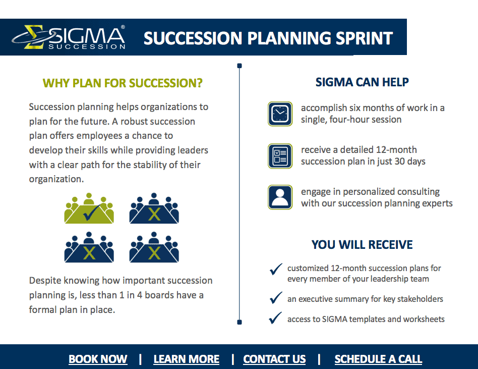 Succession Planning Guide; slide on the Succession Planning Sprint